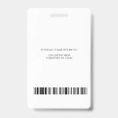 Badge Insigne professionnel Médicale (Arrière)