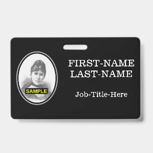 Badge Insigne simple de portrait de personnel/employés