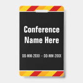 Badge Insigne simple "de volontaire de conférence" (Arrière)