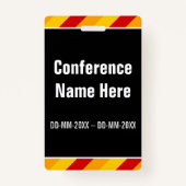 Badge Insigne simple "de volontaire de conférence" (Dos)