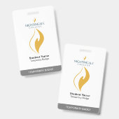 Badge Insigne temporaire (Avant & arrière)