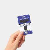 Badge Insigne temporaire de l'employé avec votre logo -  (Manuel / portable)