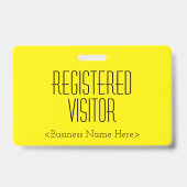 Badge Insigne tendance "VISITEUR INSCRIT" (Back)