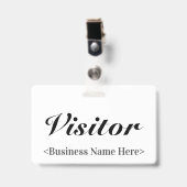 Badge Insigne "Visiteur" classique (Avant avec clip)