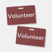 Badge Insigne volontaire (Recto et verso)