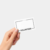 Badge Insigne volontaire vierge (À main)