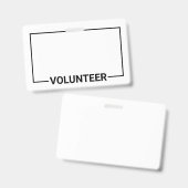 Badge Insigne volontaire vierge (Recto et verso)