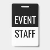 Badge Insignes classiques du personnel d'événements (Arrière)