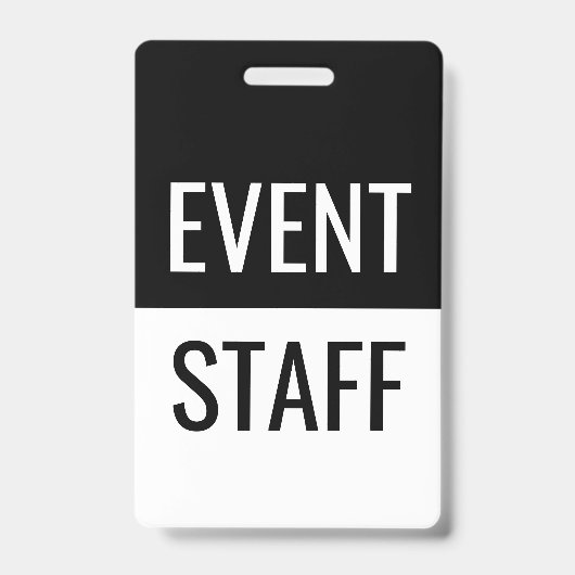 Badge Insignes classiques du personnel d'événements (Avant)