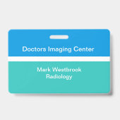 Badge Insignes de nom d'employé du laboratoire de radiol (Dos)