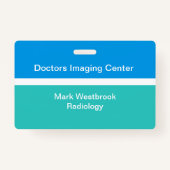 Badge Insignes de nom d'employé du laboratoire de radiol (Devant)