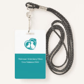 Badge Insignes de nom du personnel de l'Office vétérinai (Derrière avec lanière)