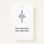 Badge Insignes des employés de carte d'identité à photo (Devant)