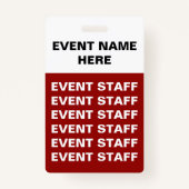 Badge Insignes d'événement spécial de budget (Dos)