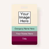 Badge Insignes modernes d'identification de nom de (Dos)