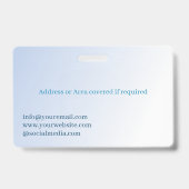 Badge Installation de jeux d'eau Blue ID (Arrière)