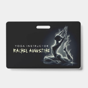 Badge Instructeur de Yoga Reiki Pose King Pigeon à une j