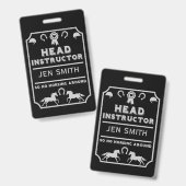 Badge Instructeur d'équitation (Front & Back)