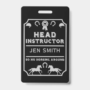 Badge Instructeur d'équitation
