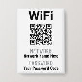 Badge Instructions WiFi Avec Code QR. Personnel (Recto)