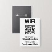 Badge Instructions WiFi Avec Code QR. Personnel (Recto/Verso)