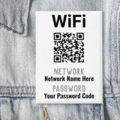 Badge Instructions WiFi Avec Code QR. Personnel