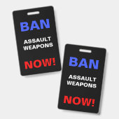 Badge Interdire les armes d'assaut maintenant ! Protesta (Avant & arrière)
