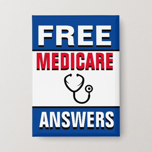 Badge Interrogez-moi sur Medicare (Recto)