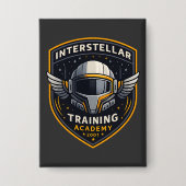 Badge Interstellar Training Academy Sci-Fi Emblem Button (Recto)