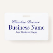 Badge Inverses bleus de minuit blancs de W pour noircir (Dos)