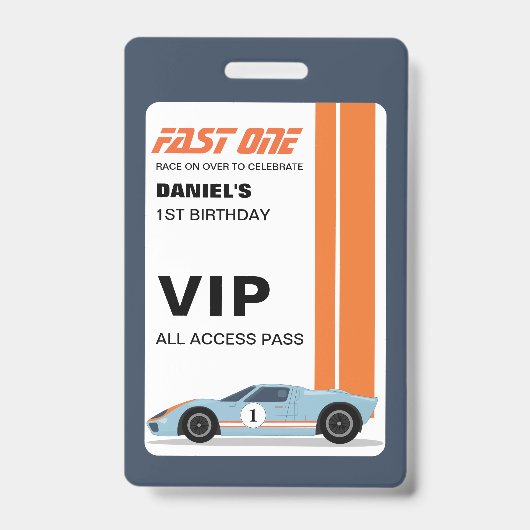 Badge Invitation d'anniversaire pour les Pass VIP de Fas (Avant)