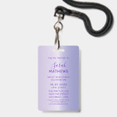 Badge Invitation d'anniversaire Sweet 16 pailletée avec  (Arrière avec lanière)