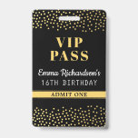 Badge Invitation d'anniversaire VIP Pass<br><div class="desc">Une invitation unique qui est également un laissez-passer pour votre fête d'anniversaire ! Facile à personnaliser.</div>
