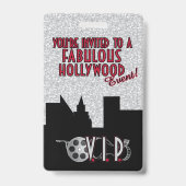 Badge Invitation de Hollywood Party (Back)