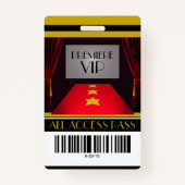 Badge Invitation VIP à la soirée d'anniversaire de la pr (Devant)