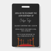 Badge Invitation VIP avec code-barres d'accès au bus Swe (Arrière)