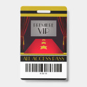 Badge Invitation VIP pour la soirée d'anniversaire de la (Avant)