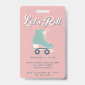 Badge Invitation VIP pour une fête d'anniversaire de pat (Arrière)