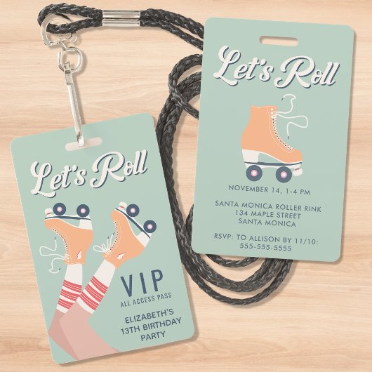 Badge Invitation VIP pour une fête d'anniversaire de rol