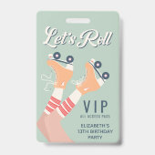 Badge Invitation VIP pour une fête d'anniversaire de rol (Avant)