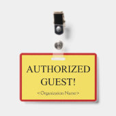 Badge "INVITÉ AUTORISÉ!" de base (Avant avec clip)