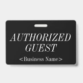 Badge "INVITÉ AUTORISÉ" élégant (Arrière)