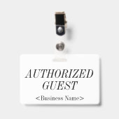 Badge "INVITÉ AUTORISÉ" élégant (Avant avec clip)