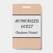 Badge "INVITÉ AUTORISÉ" respectable (Arrière)