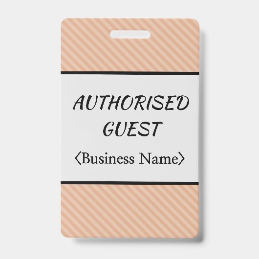 Badge "INVITÉ AUTORISÉ" respectable (Avant)