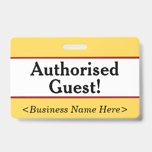 Badge « Invité autorisé ! » simple