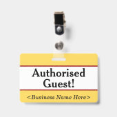 Badge « Invité autorisé ! » simple (Avant avec clip)