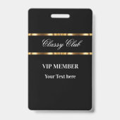 Badge Invité du Club des Membres VIP Classy (Arrière)