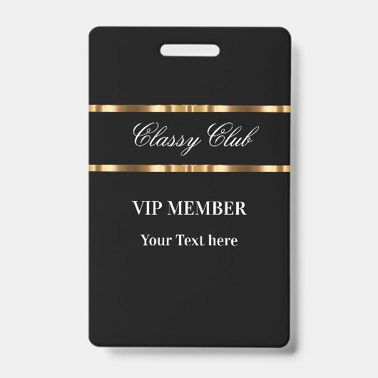 Badge Invité du Club des Membres VIP Classy (Avant)