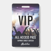 Badge Invité du Sweet sixteen d'accès VIP All Access per (Front)